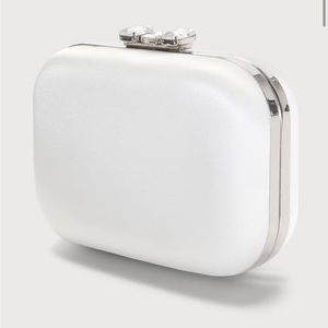 White Satin clutch